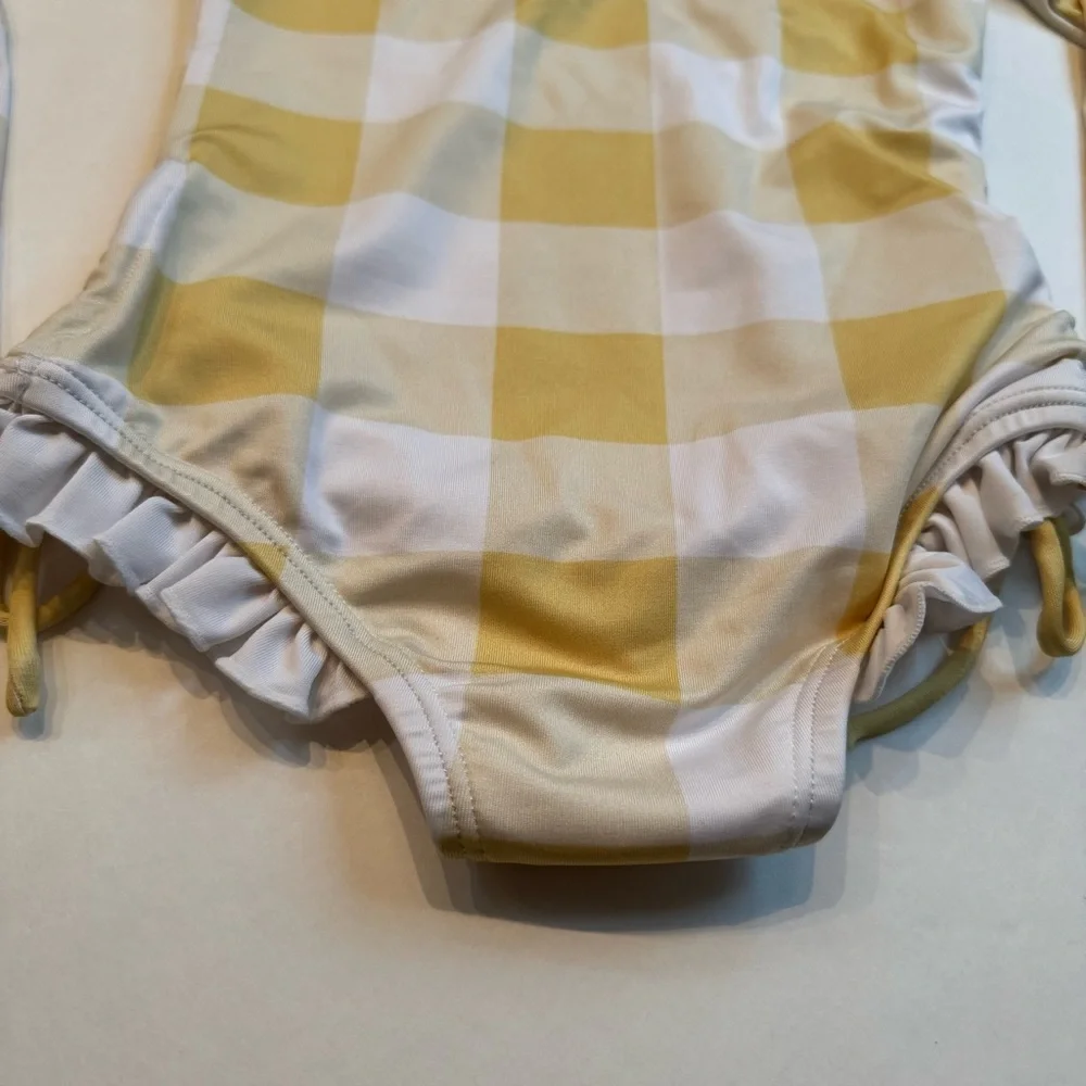 Wildling Rash Guard Long Sleeve Leotard Yellow Buffalo Dance Swim Play Girls 4T